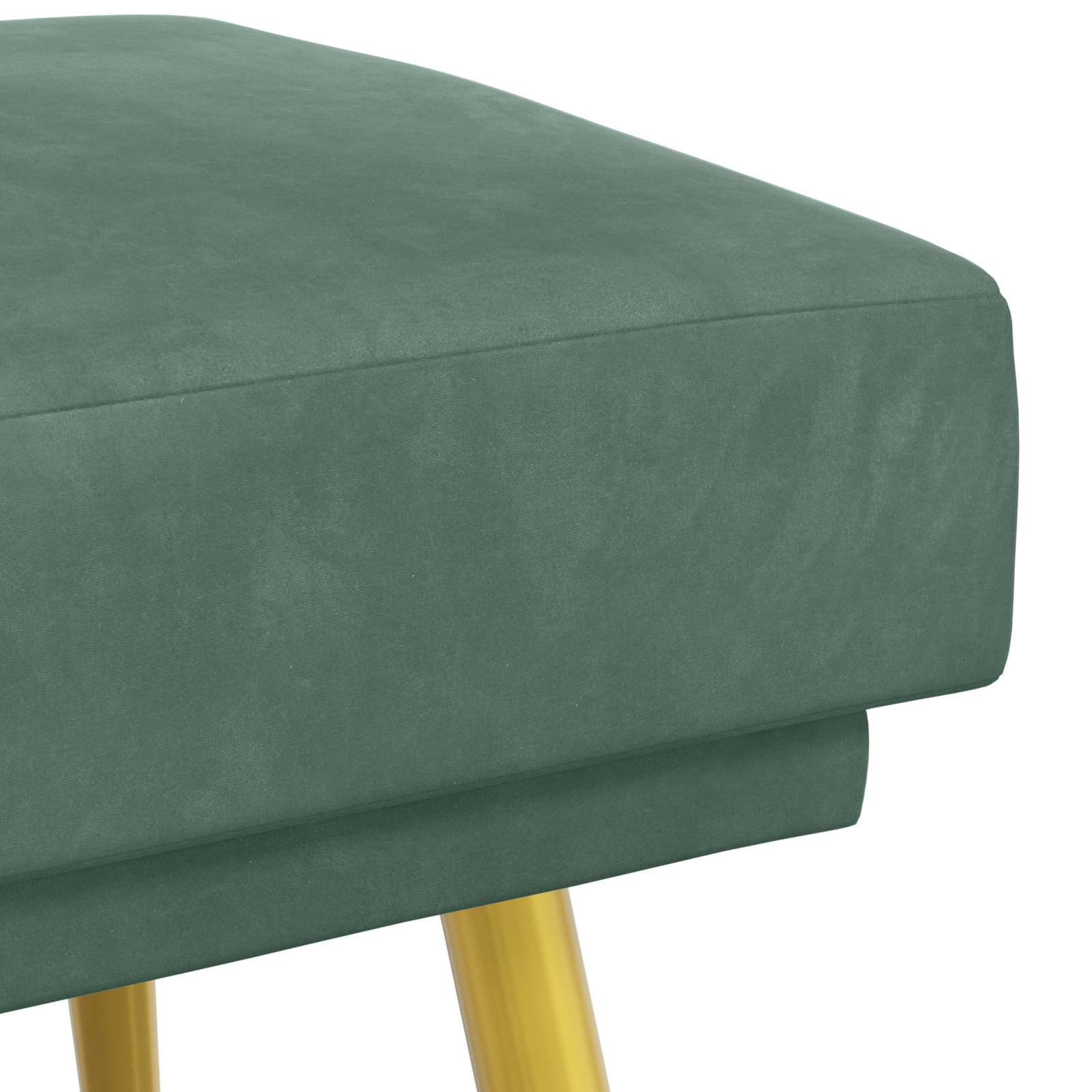 Klupa s dvostrukim slojem Morska zelena 120 x 45 x 46 cm Baršun