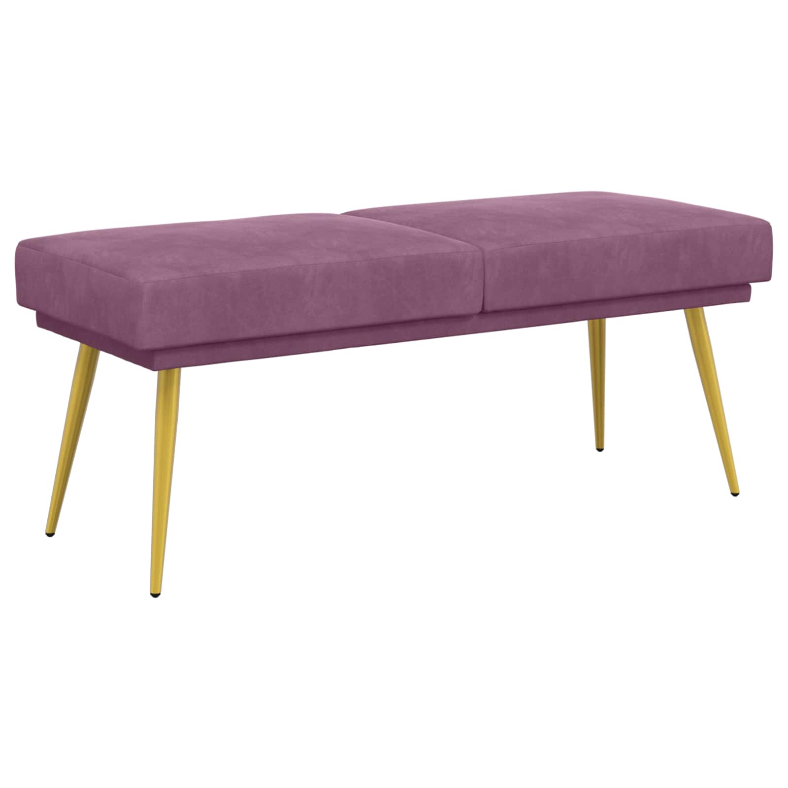 Klupa s dvostrukim slojem Ljubičasta 120 x 45 x 46 cm Baršun