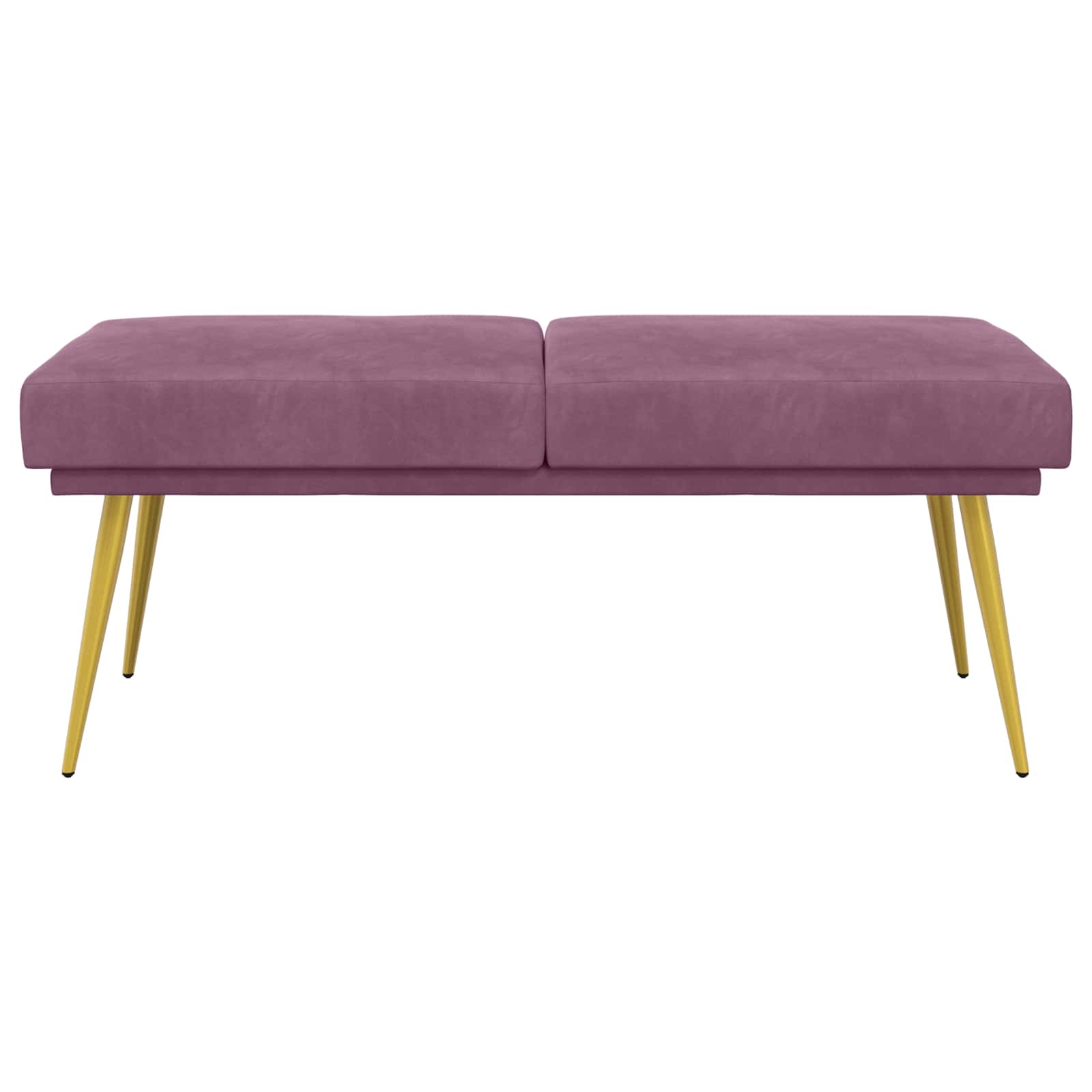 Klupa s dvostrukim slojem Ljubičasta 120 x 45 x 46 cm Baršun
