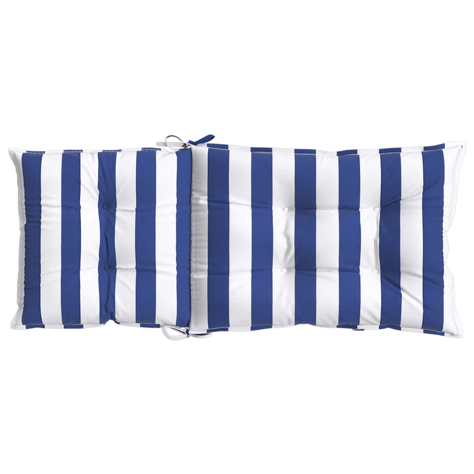 Jastučić za van 6 pcs Plava i bijela 120 x 50 x 7 cm Tkanina