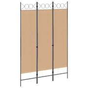 3-panelni pregradni zid Bež 120 x 180 cm Tkanina