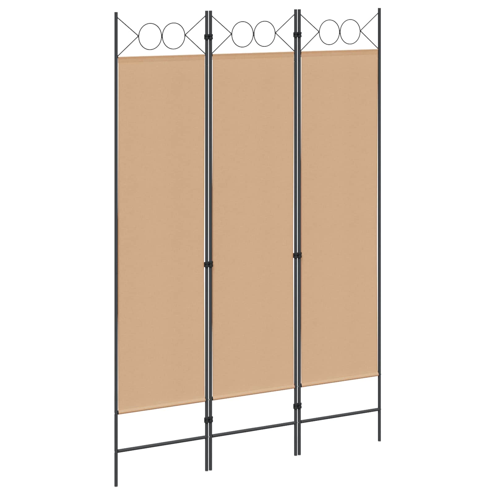 3-panelni pregradni zid Bež 120 x 180 cm Tkanina