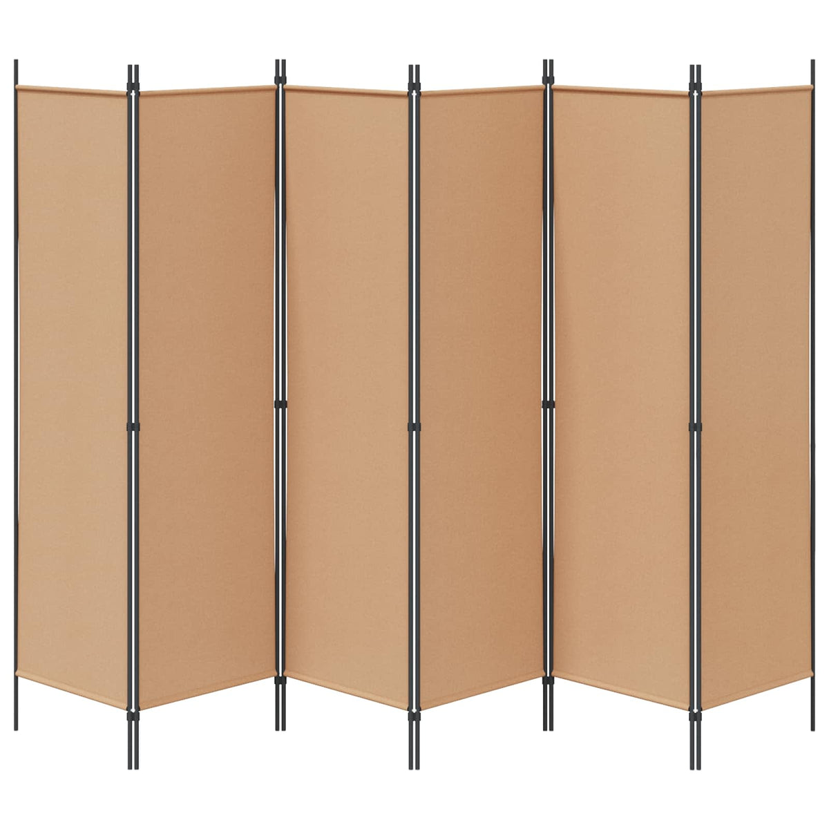 Razdjelnik prostora s 6 panela Bež 300 x 180 cm Tkanina