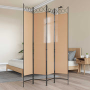 4-panelni pregradni zid Bež 160 x 200 cm Tkanina