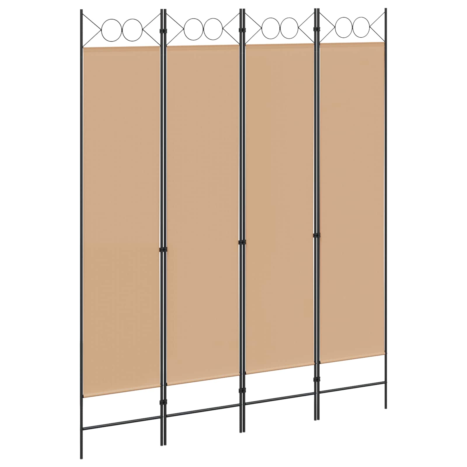 4-panelni pregradni zid Bež 160 x 200 cm Tkanina