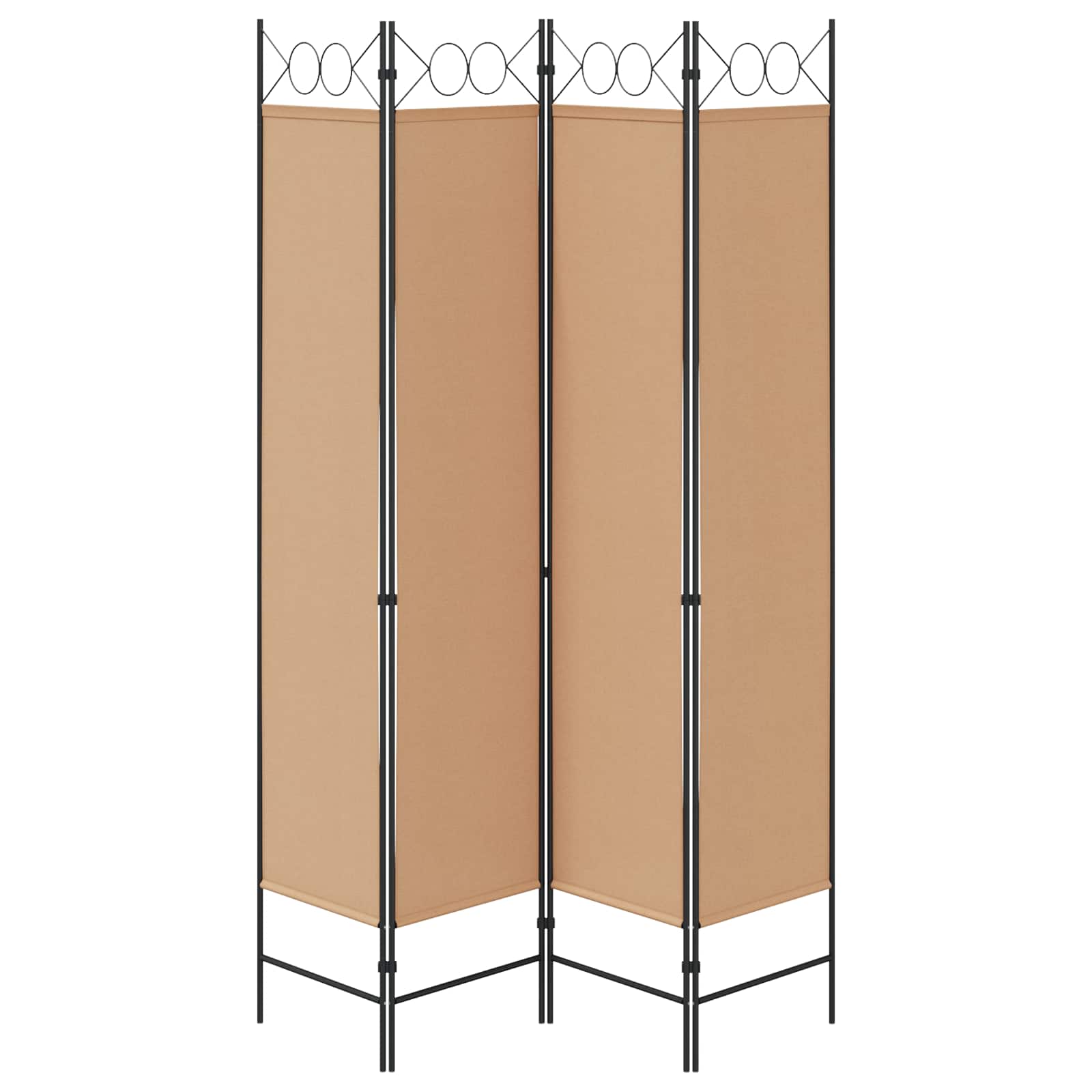 4-panelni pregradni zid Bež 160 x 200 cm Tkanina