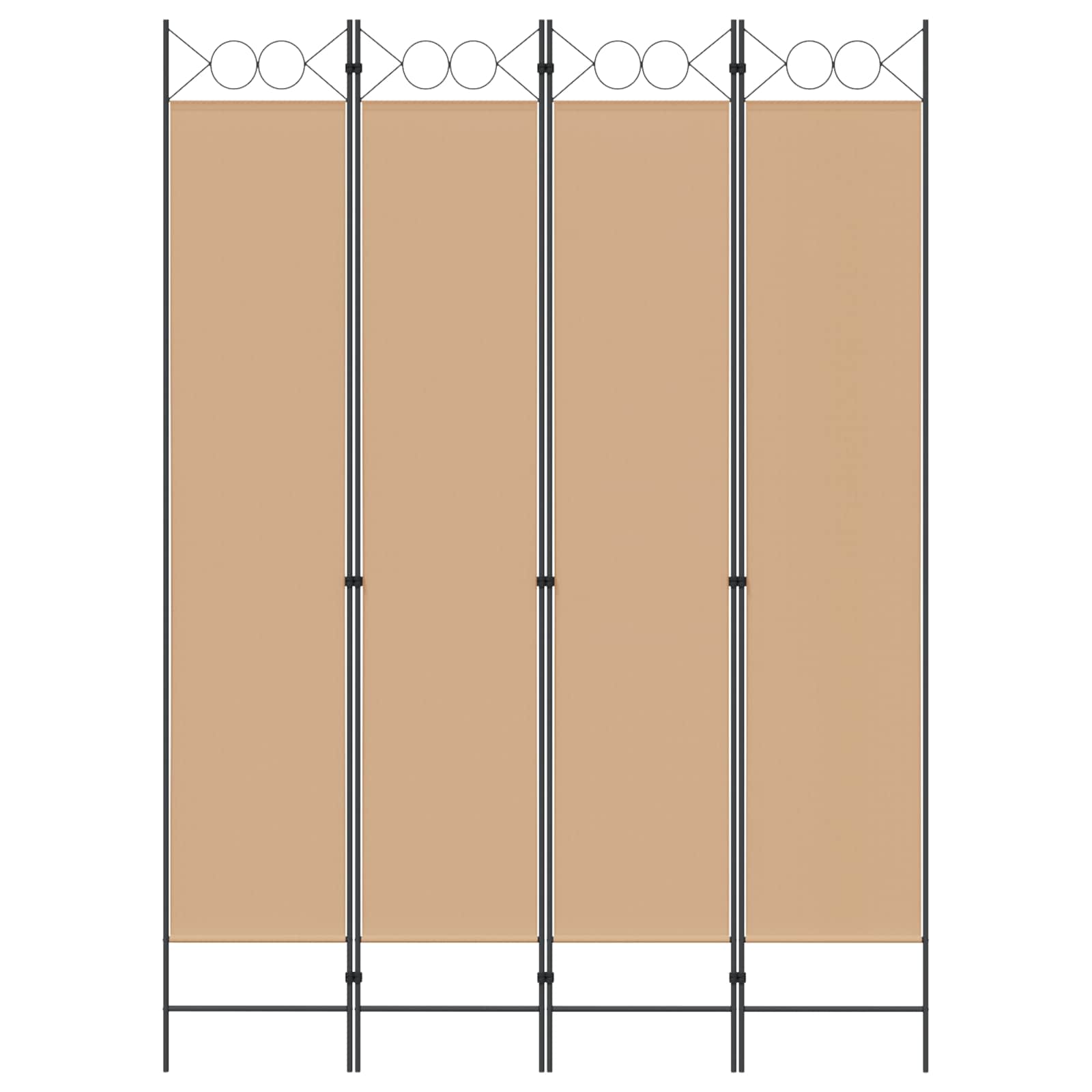 4-panelni pregradni zid Bež 160 x 220 cm Tkanina
