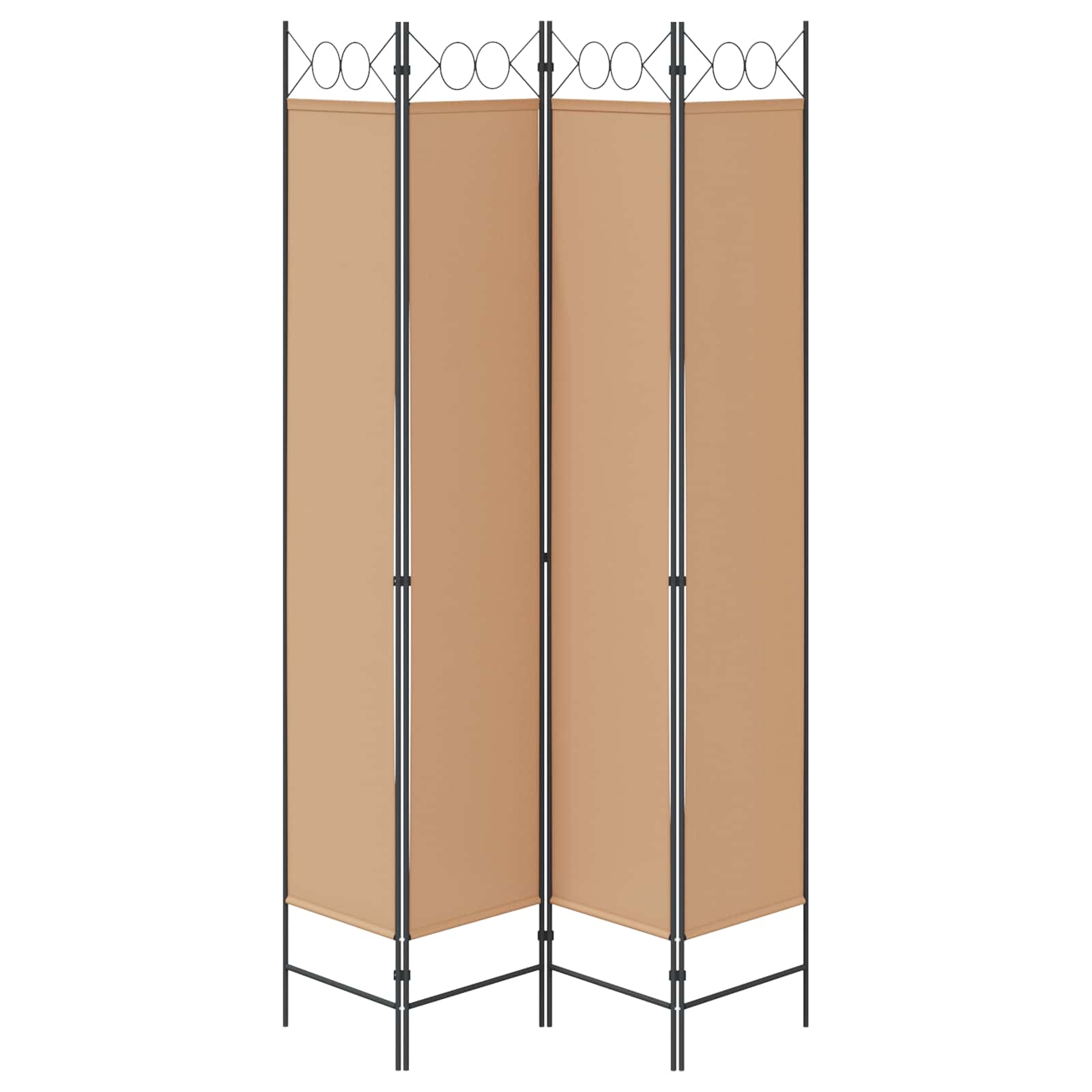 4-panelni pregradni zid Bež 160 x 220 cm Tkanina