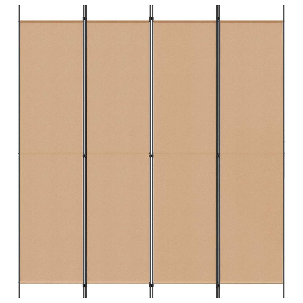 4-panelni pregradni zid Bež 200 x 220 cm Tkanina