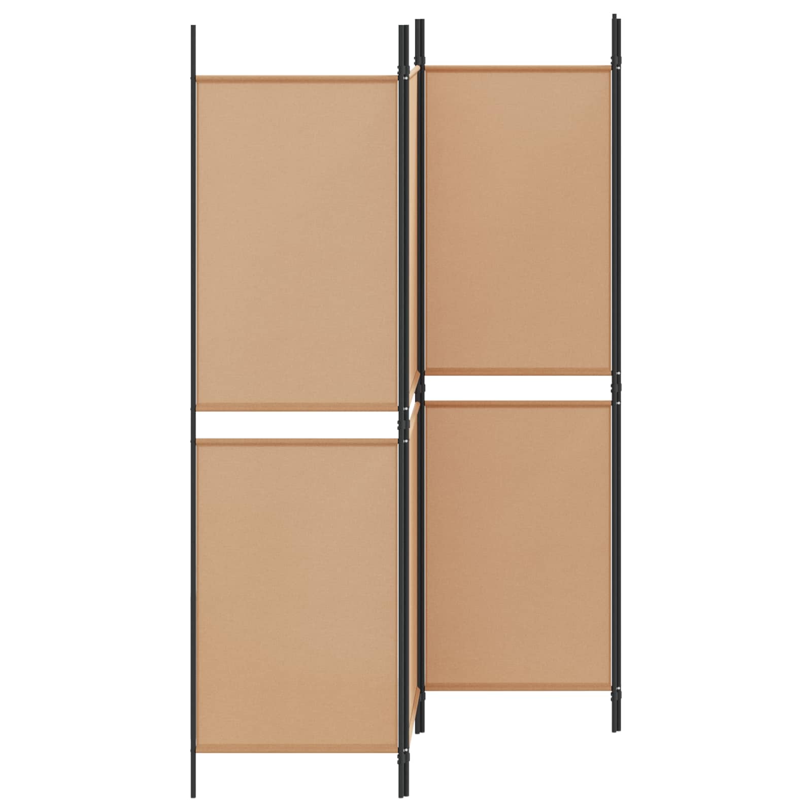 4-panelni pregradni zid Bež 200 x 180 cm Tkanina