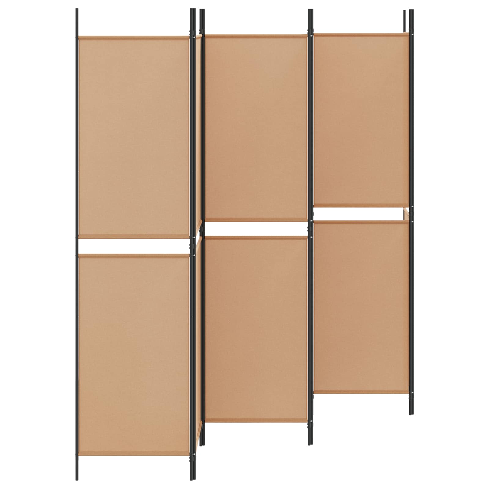 Razdjelnik prostora s 6 panela Bež 300 x 200 cm Tkanina
