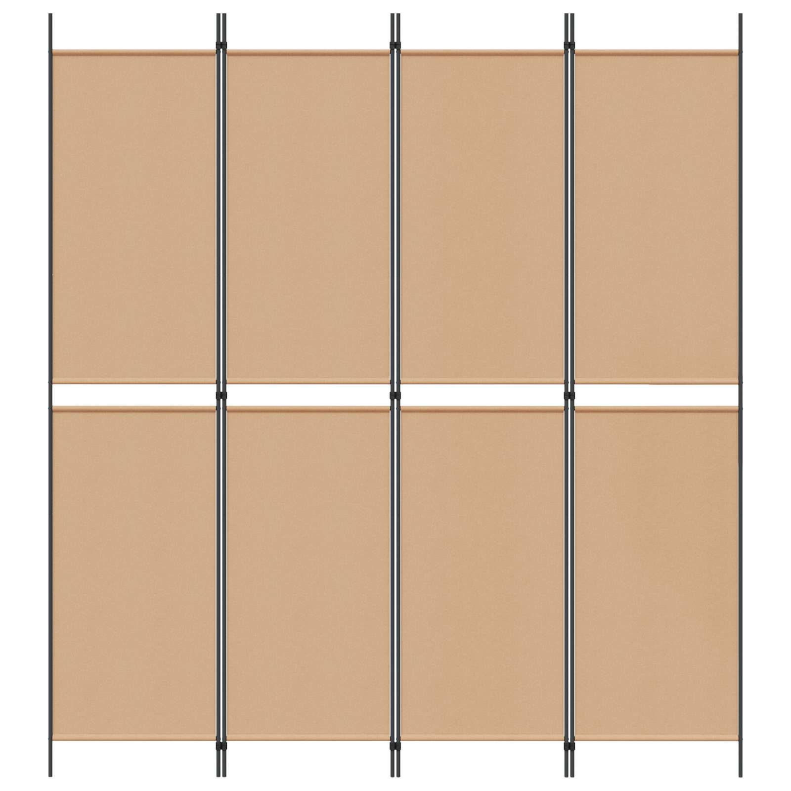 4-panelni pregradni zid Bež 200 x 220 cm Tkanina