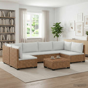 7 kom. Ratan Lounge Set s Jastucima GENDT Prirodni ratan
