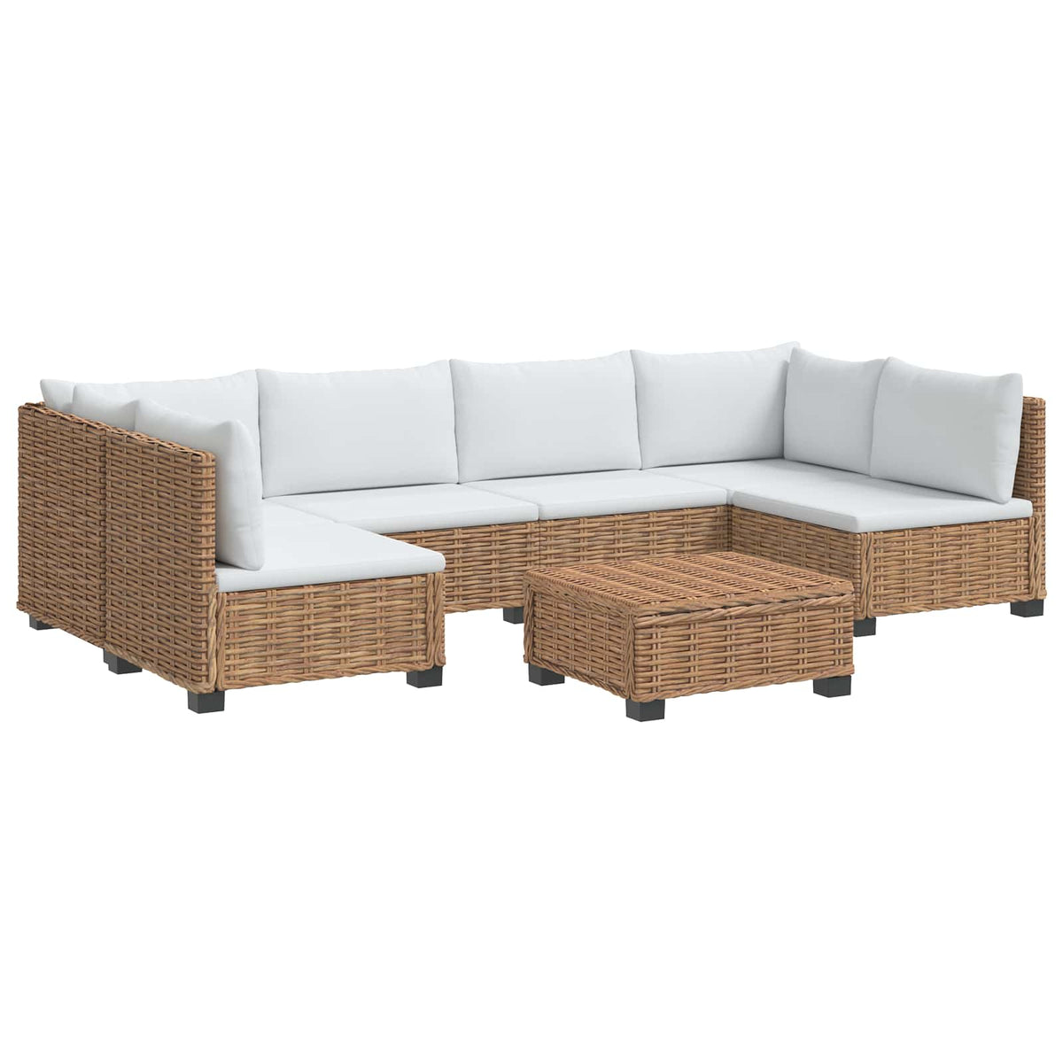 7 kom. Ratan Lounge Set s Jastucima GENDT Prirodni ratan