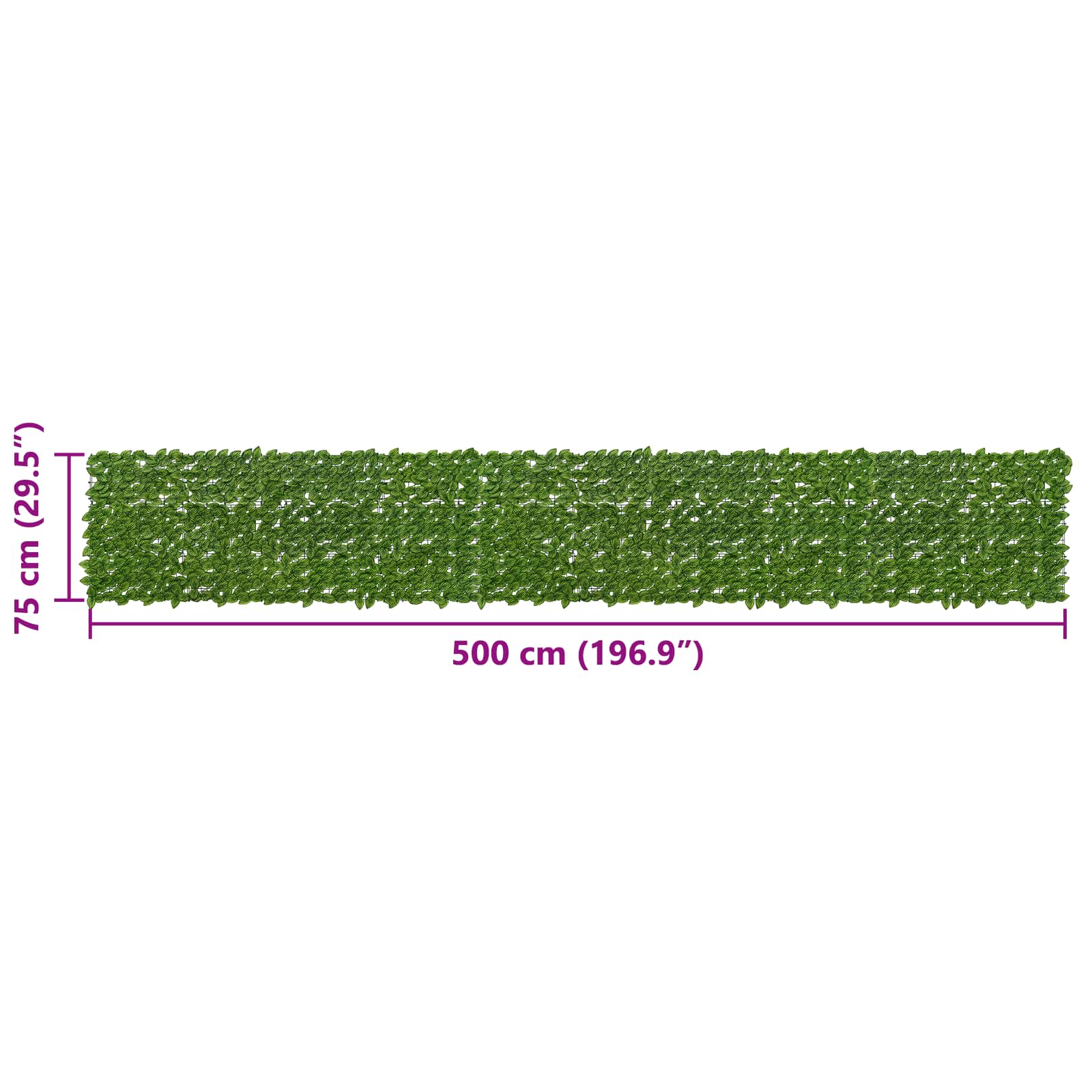 Zaslon za balkon s lišćem Zelena i žuta 500 x 75 cm