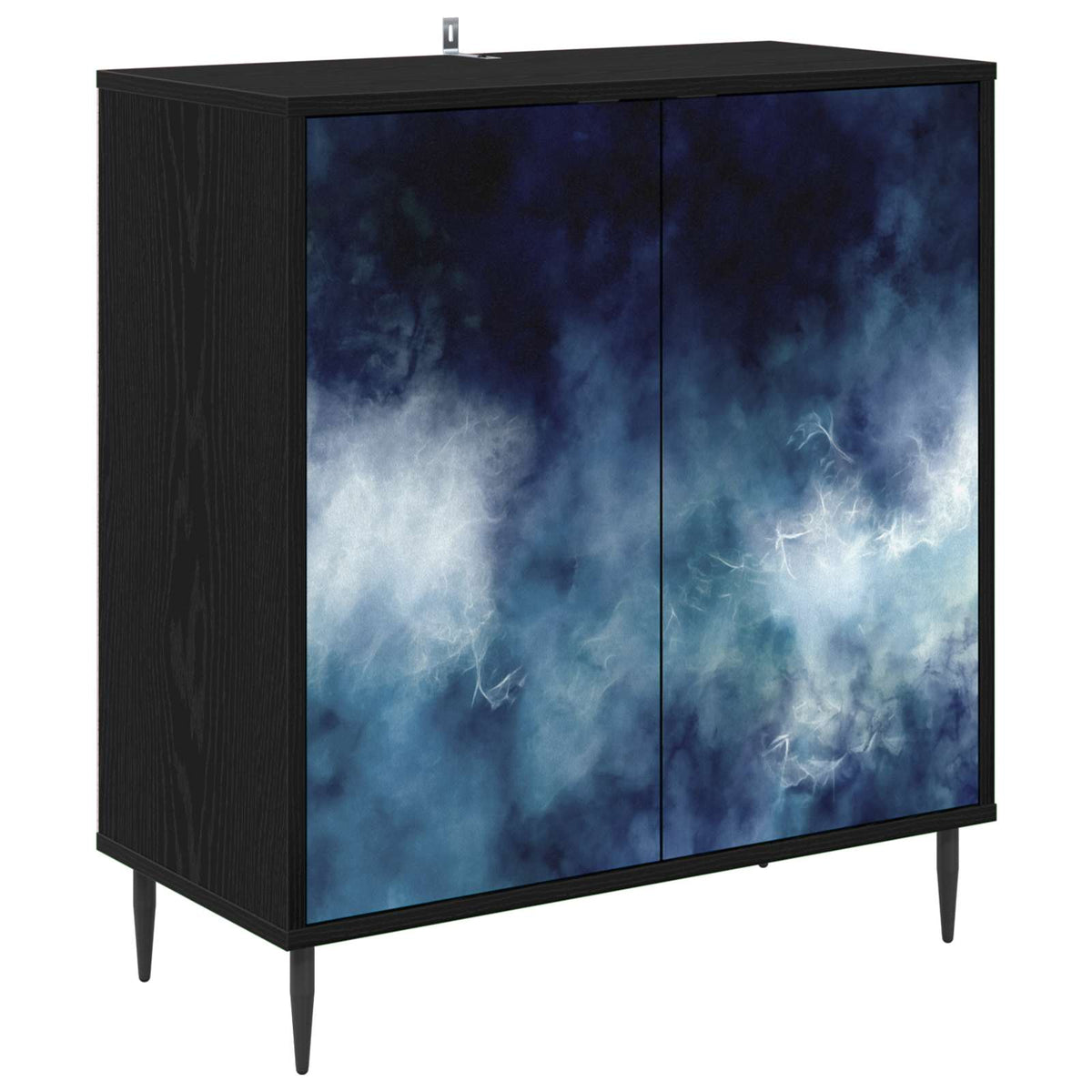 Kreveta RAALTE Crni hrast 69 x 33 x 76 cm Konstruirano drvo