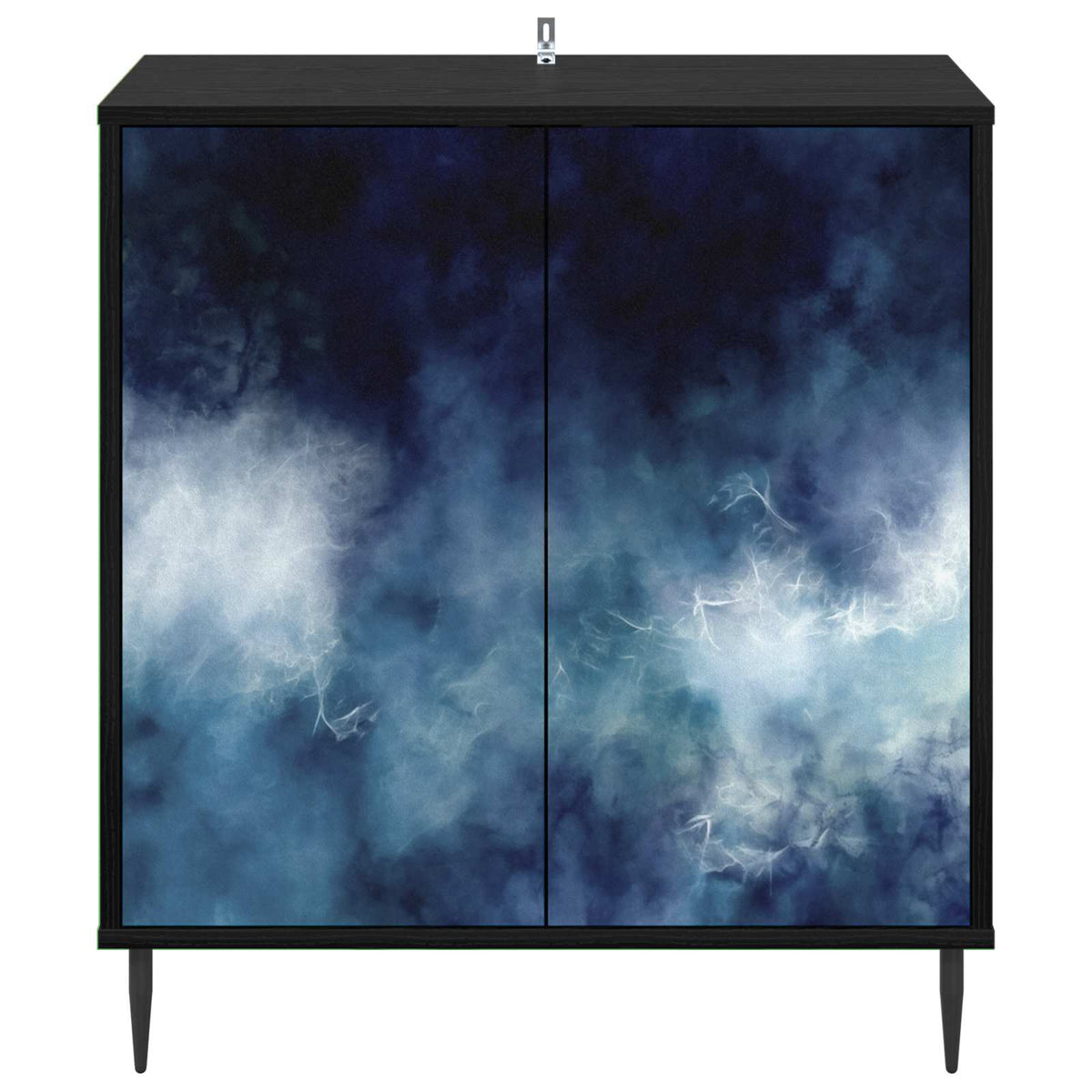 Kreveta RAALTE Crni hrast 69 x 33 x 76 cm Konstruirano drvo