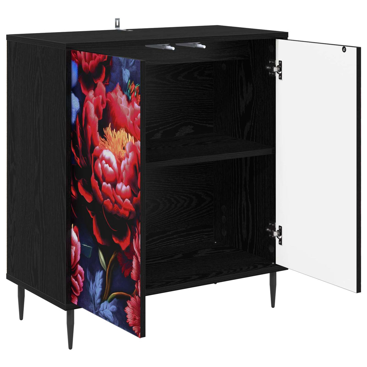 Kreveta KIEL Crni hrast 69 x 33 x 76 cm Konstruirano drvo