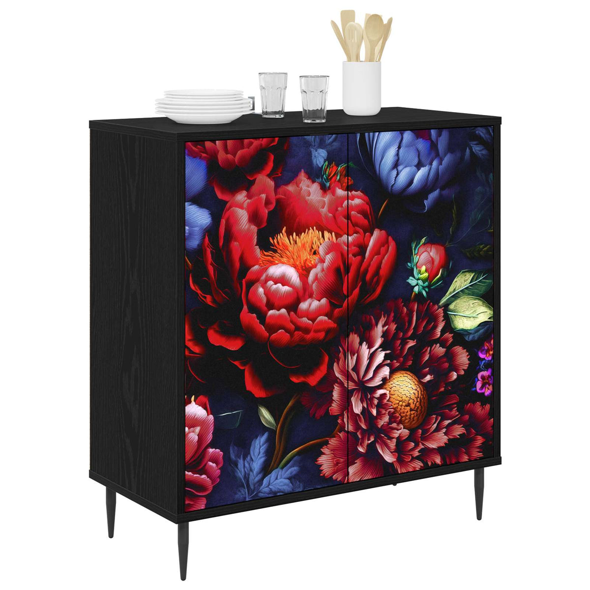 Kreveta KIEL Crni hrast 69 x 33 x 76 cm Konstruirano drvo