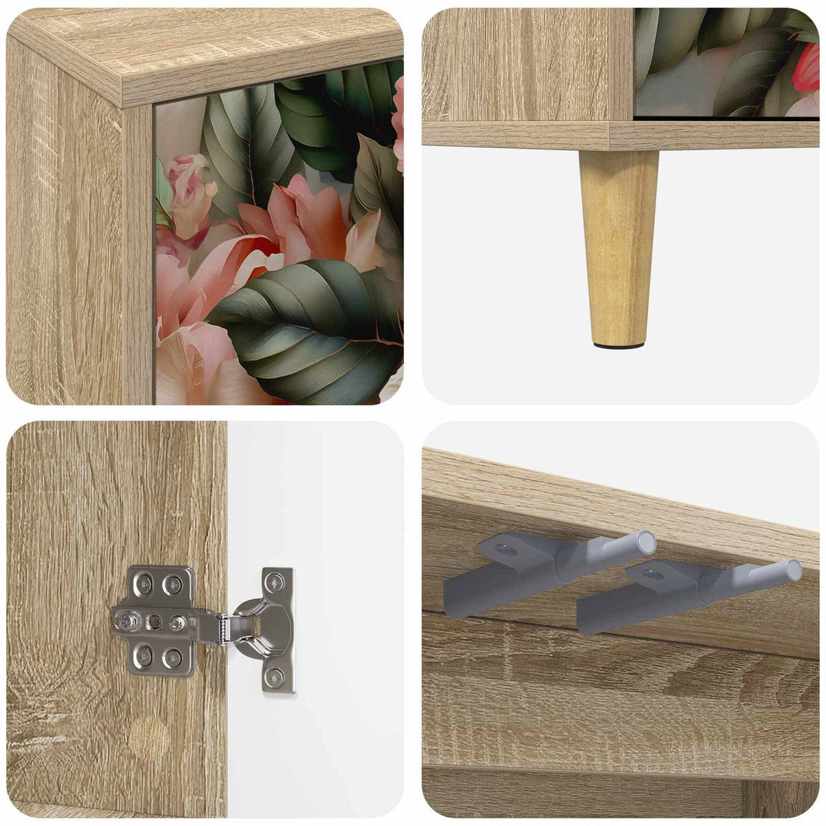 Kreveta BORNE Sonoma 102 x 33 x 75 cm Konstruirano drvo