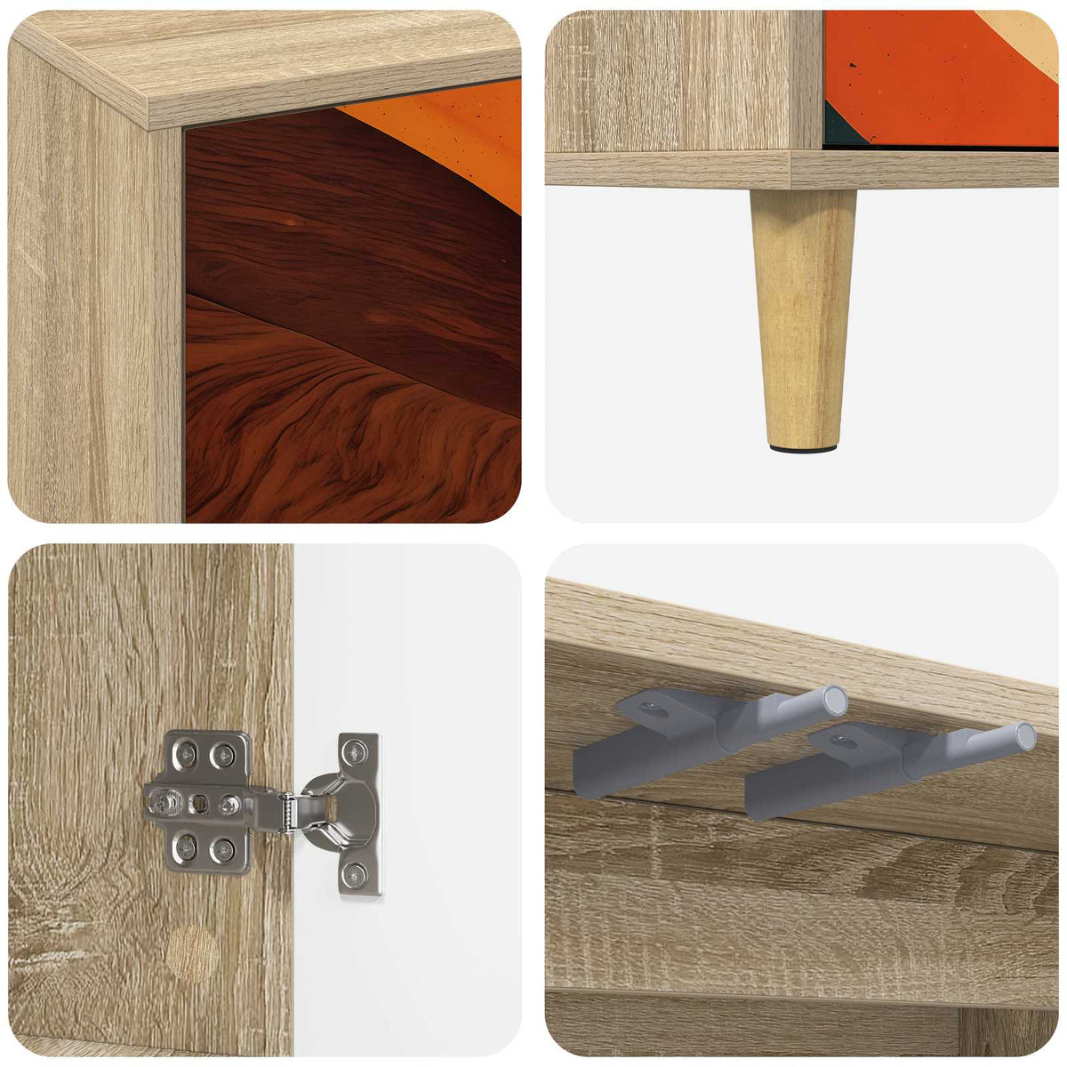 Kreveta BONN Sonoma 102 x 33 x 75 cm Konstruirano drvo