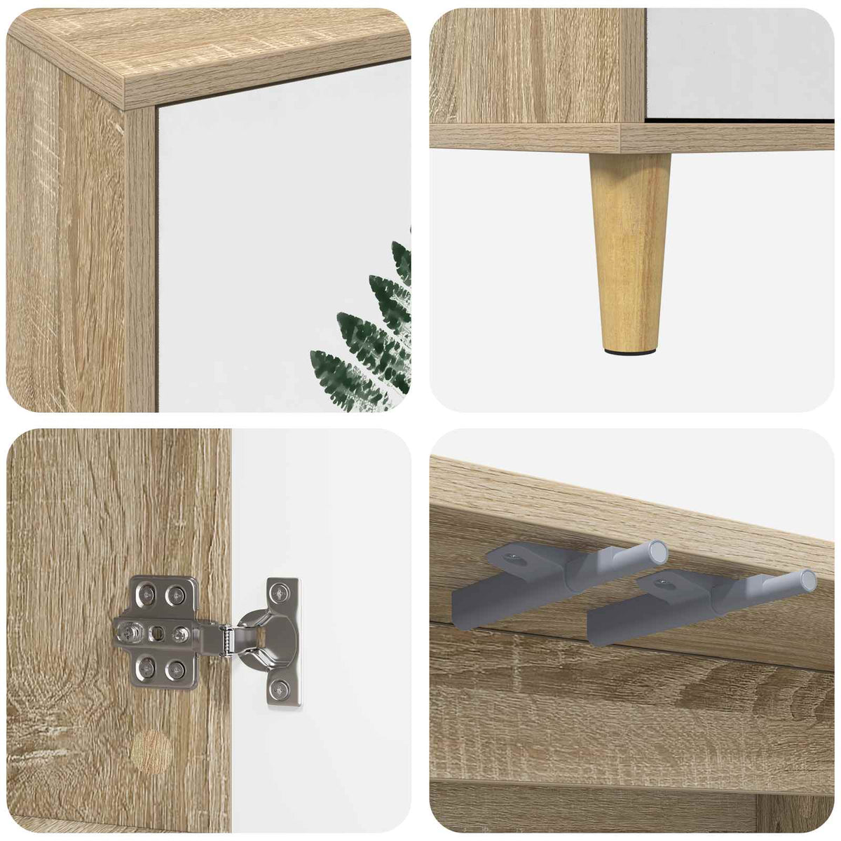 Kreveta HANAU Sonoma 102 x 33 x 75 cm Konstruirano drvo