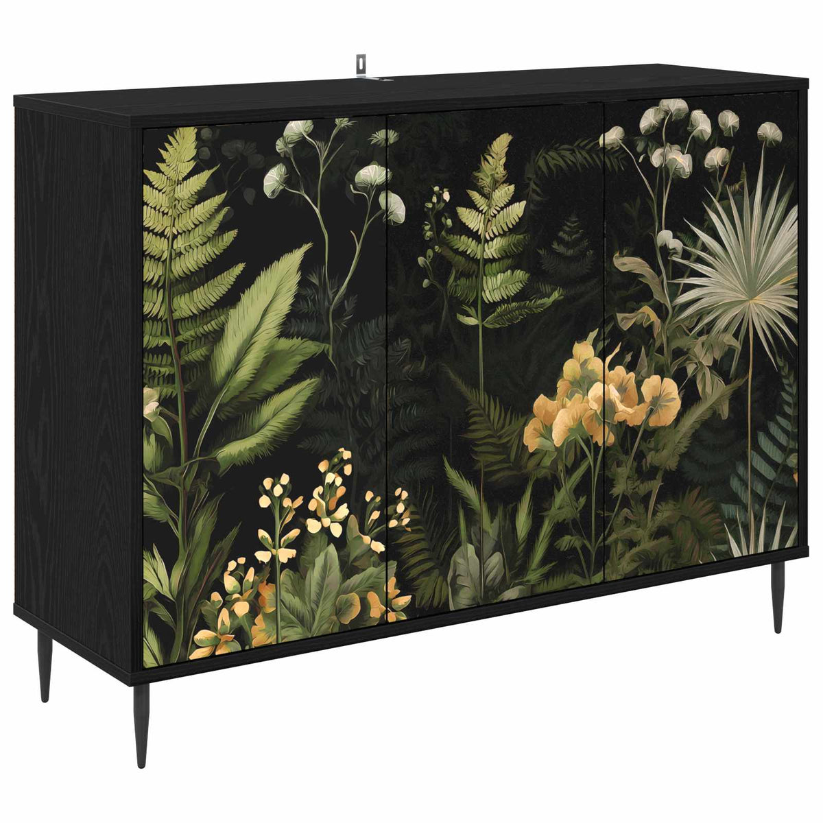 Kreveta RHENEN Crni hrast 102 x 33 x 76 cm Konstruirano drvo