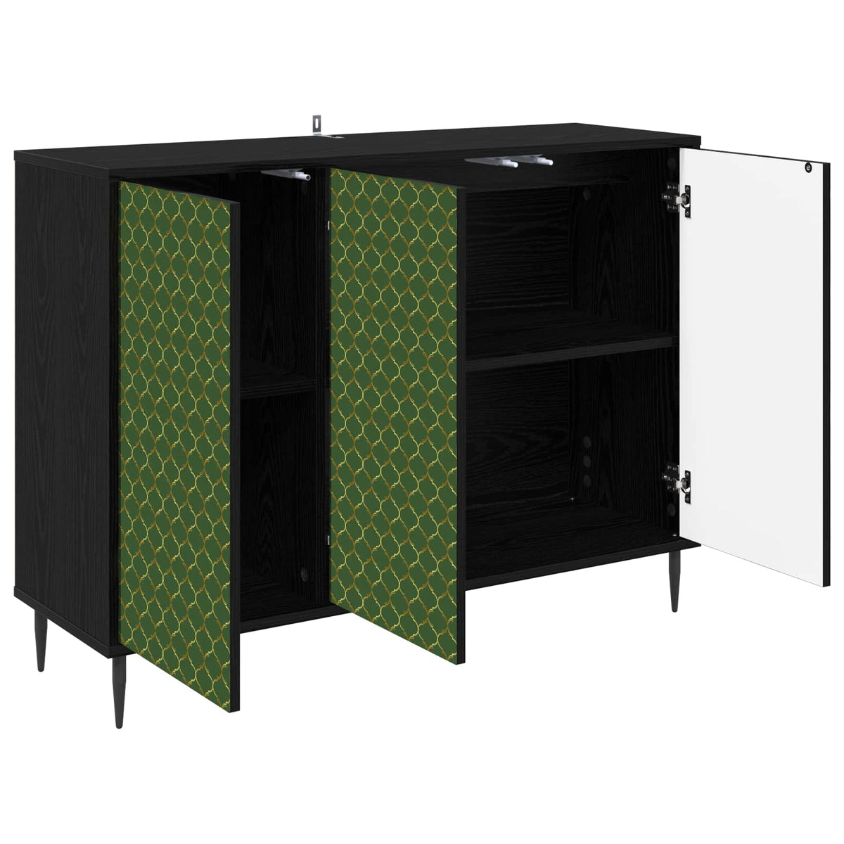 Kreveta GELEEN Crni hrast 102 x 33 x 76 cm Konstruirano drvo