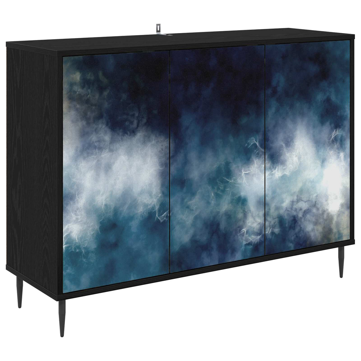 Kreveta RAALTE Crni hrast 102 x 33 x 76 cm Konstruirano drvo
