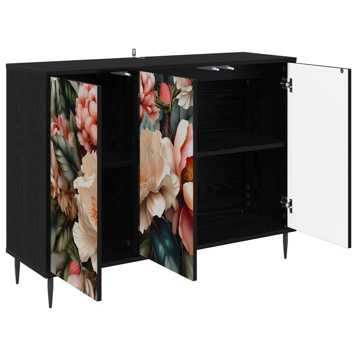 Kreveta BORNE Crni hrast 102 x 33 x 76 cm Konstruirano drvo