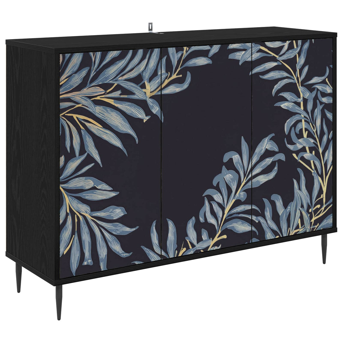 Kreveta DOKKUM Crni hrast 102 x 33 x 76 cm Konstruirano drvo
