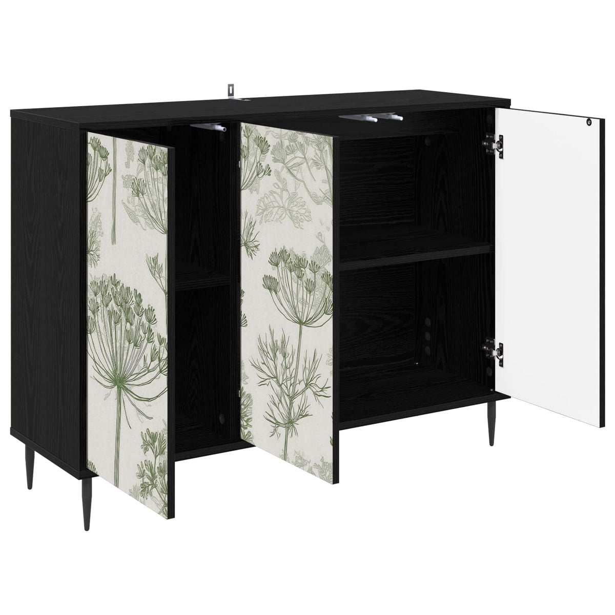Kreveta GOTHA Crni hrast 102 x 33 x 76 cm Konstruirano drvo