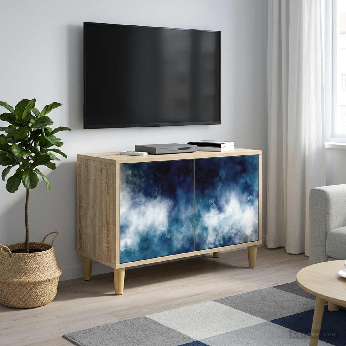 TV ormar RAALTE 69 x 33 x 50 cm Sonoma Konstruirano drvo