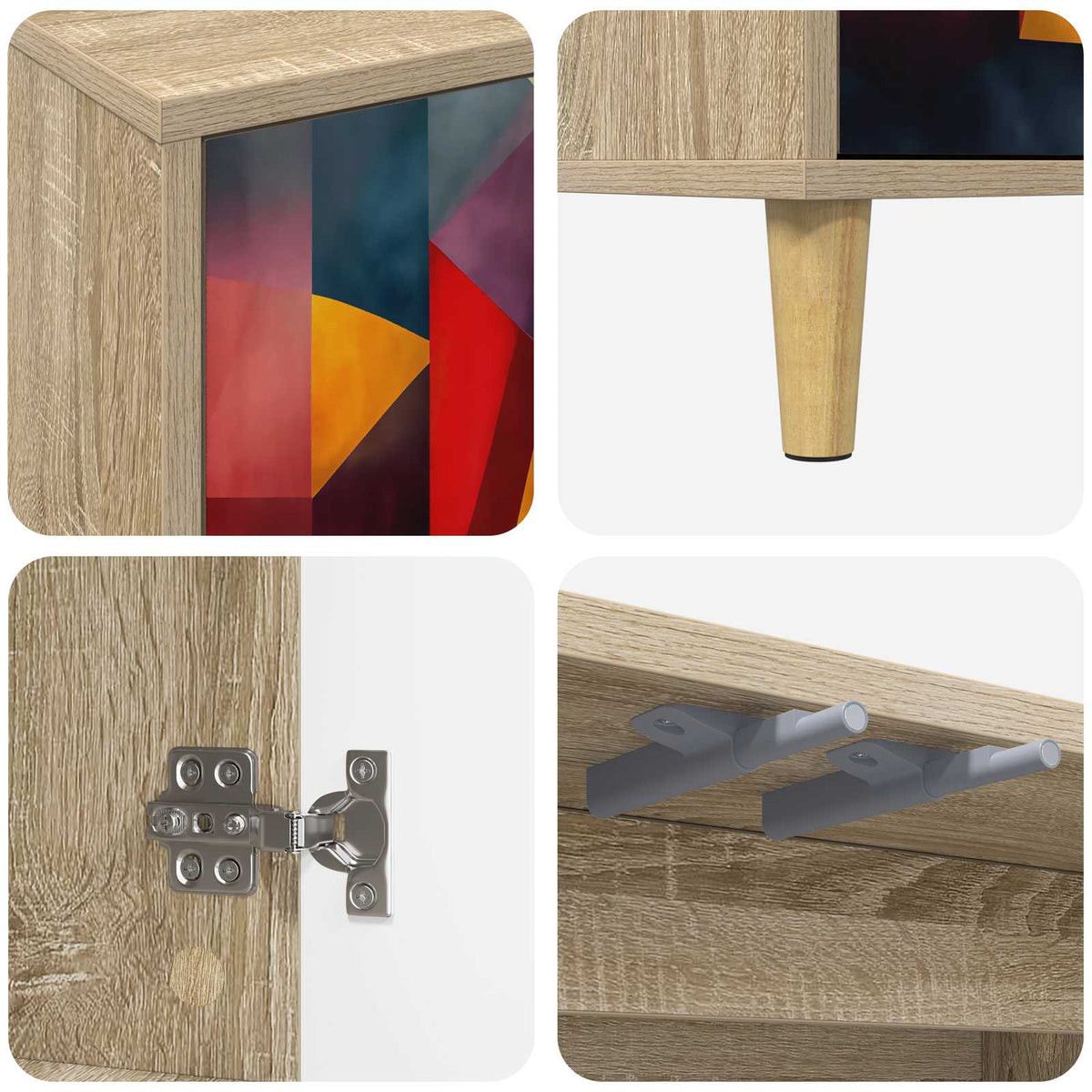 TV ormar HEESCH 69 x 33 x 50 cm Sonoma Konstruirano drvo