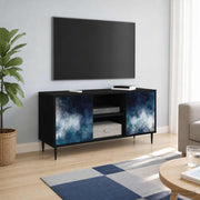 TV ormar RAALTE 102 x 33 x 51 cm Crni hrast Konstruirano drvo