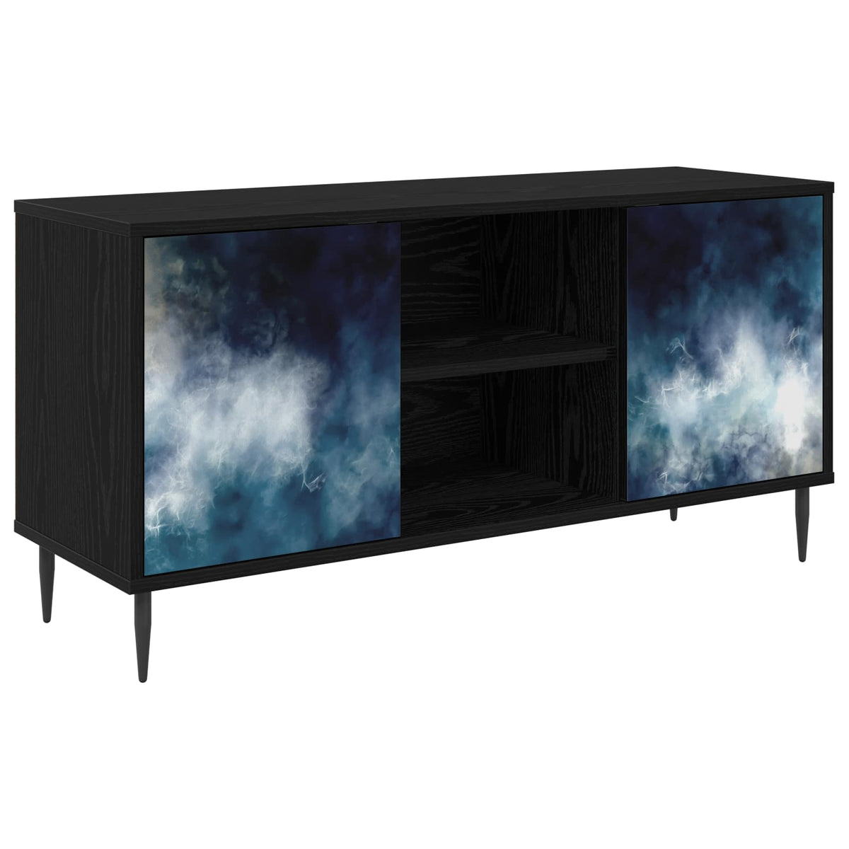 TV ormar RAALTE 102 x 33 x 51 cm Crni hrast Konstruirano drvo
