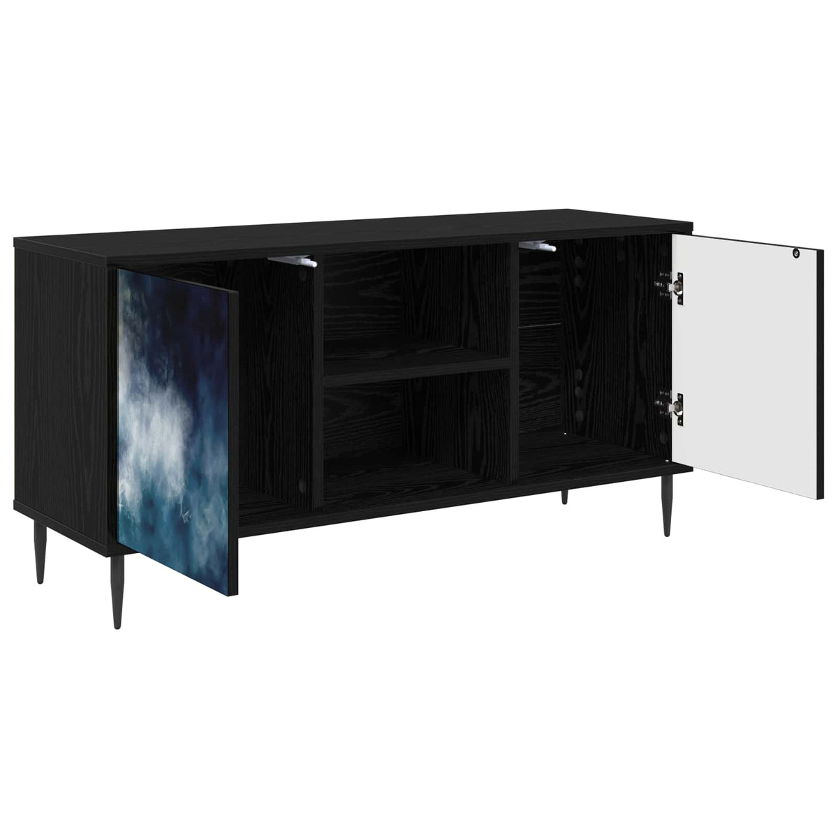 TV ormar RAALTE 102 x 33 x 51 cm Crni hrast Konstruirano drvo