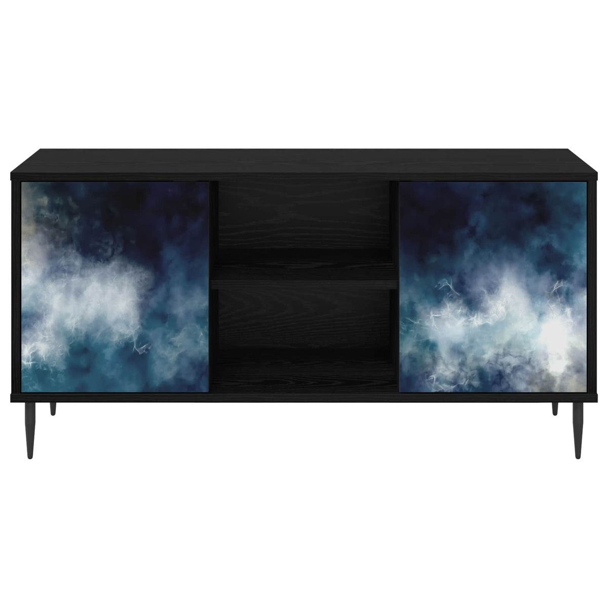 TV ormar RAALTE 102 x 33 x 51 cm Crni hrast Konstruirano drvo
