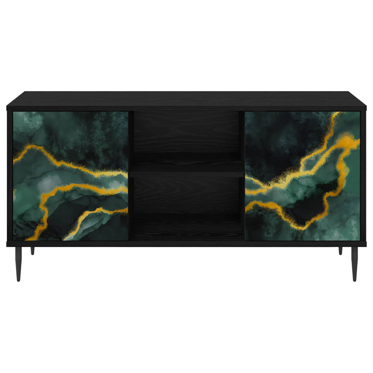 TV ormar WIJHE 102 x 33 x 51 cm Crni hrast Konstruirano drvo