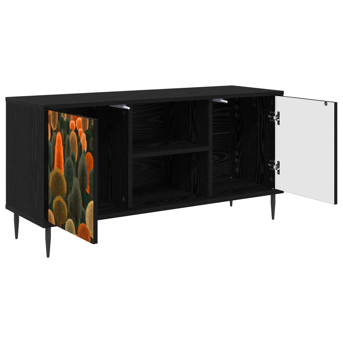 TV ormar ZAANDAM 102 x 33 x 51 cm Crni hrast Konstruirano drvo