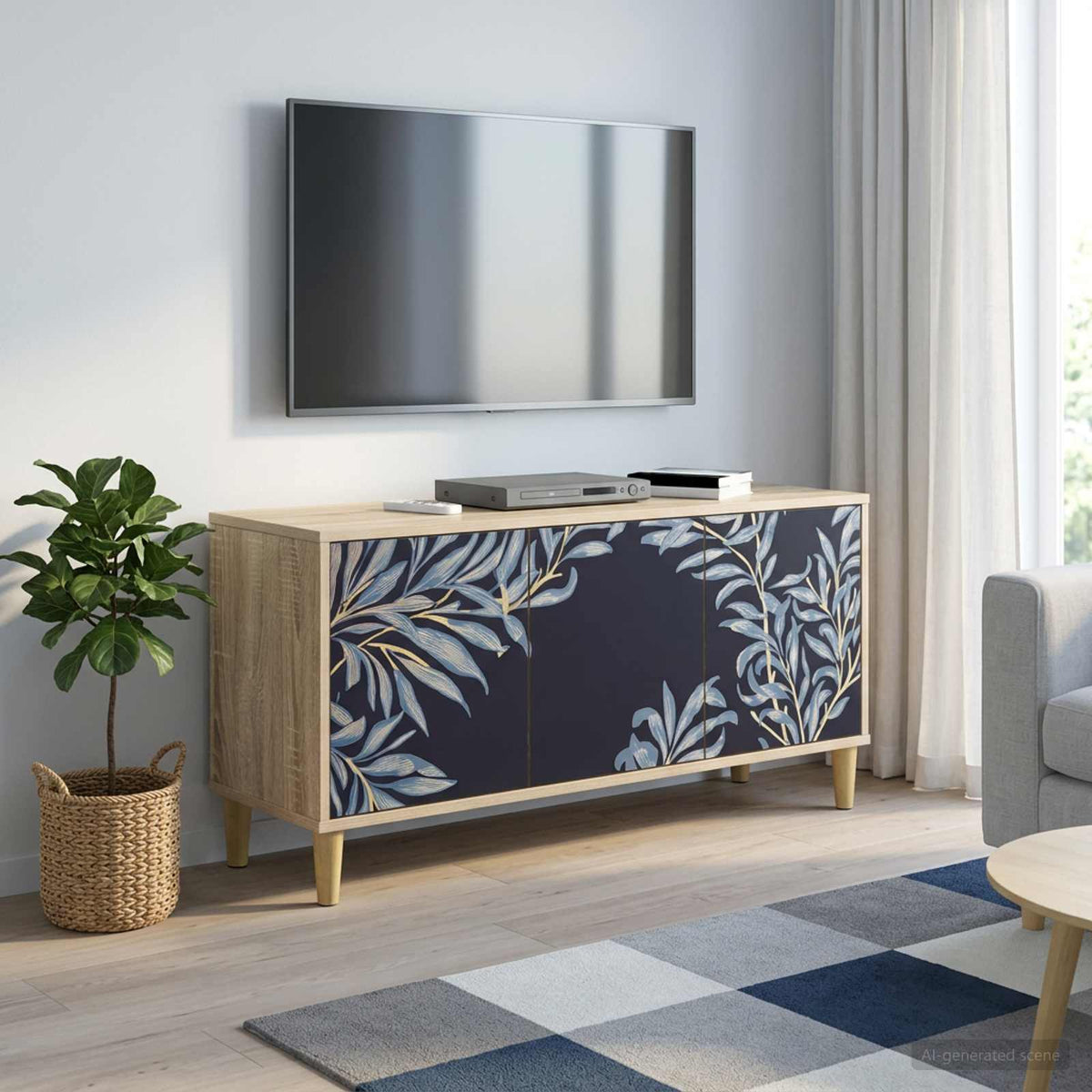 TV ormar DOKKUM 102 x 33 x 50 cm Sonoma Konstruirano drvo