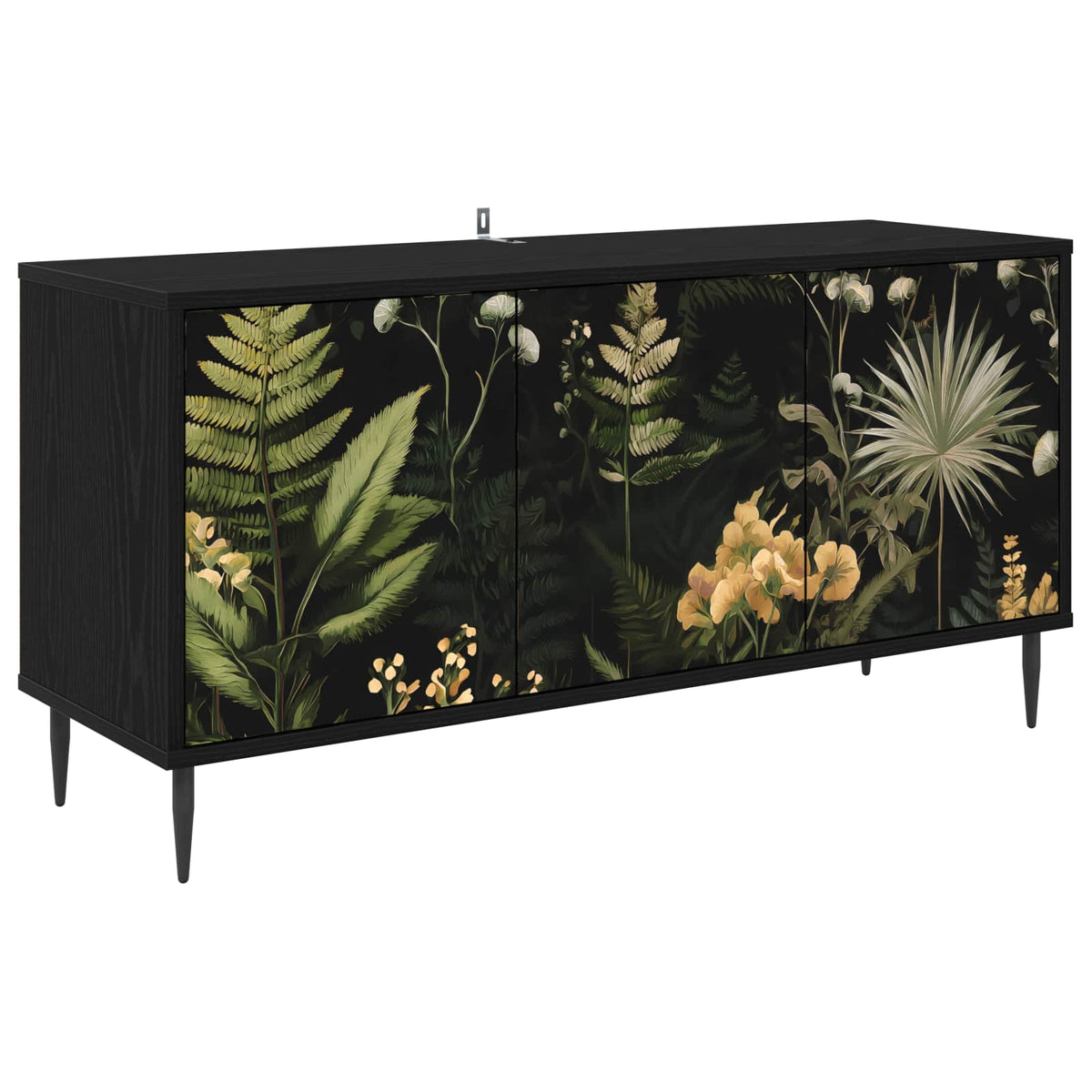 TV ormar RHENEN 102 x 33 x 51 cm Crni hrast Konstruirano drvo