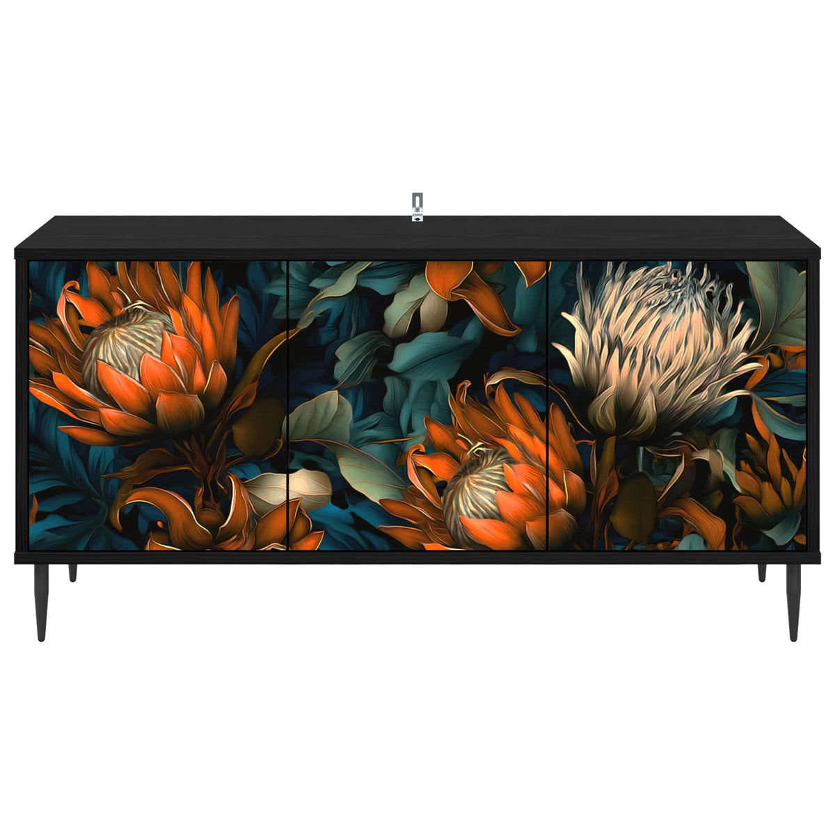 TV ormar LOCHEM 102 x 33 x 51 cm Crni hrast Konstruirano drvo