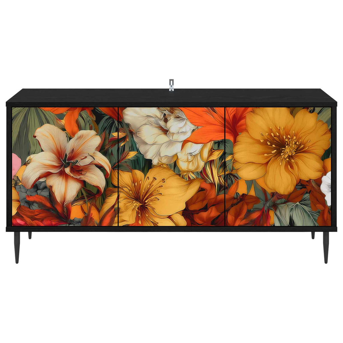 TV ormar GENNEP 102 x 33 x 51 cm Crni hrast Konstruirano drvo