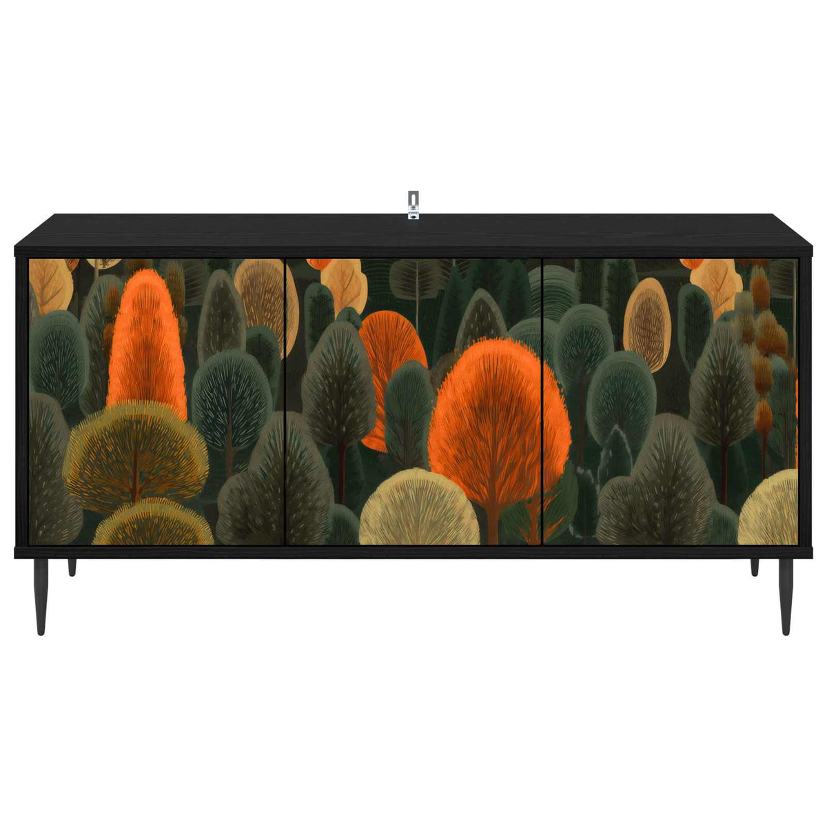 TV ormar ZAANDAM 102 x 33 x 51 cm Crni hrast Konstruirano drvo