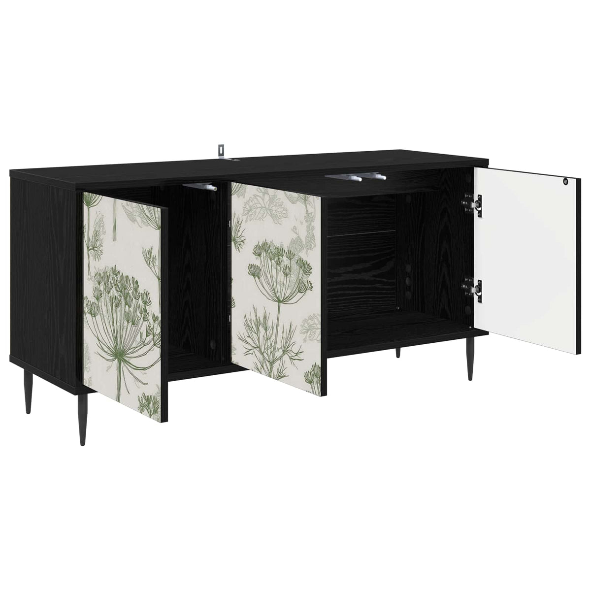 TV ormar GOTHA 102 x 33 x 51 cm Crni hrast Konstruirano drvo