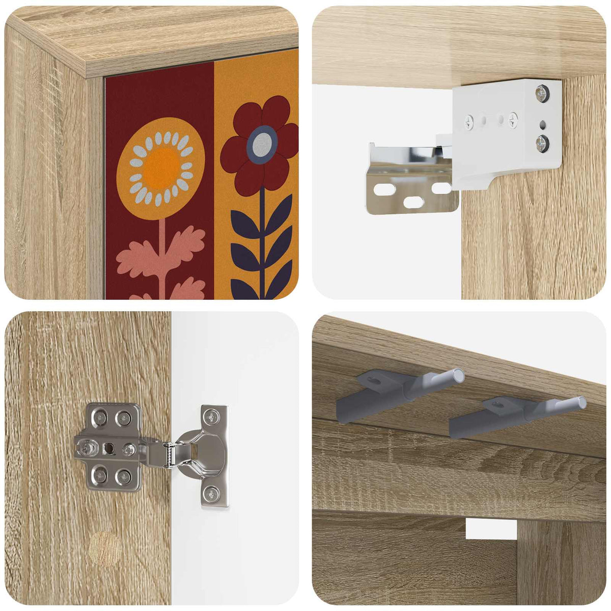 TV ormar za montažu na zid ESSEN 69 x 33 x 40 cm Hrast sonoma