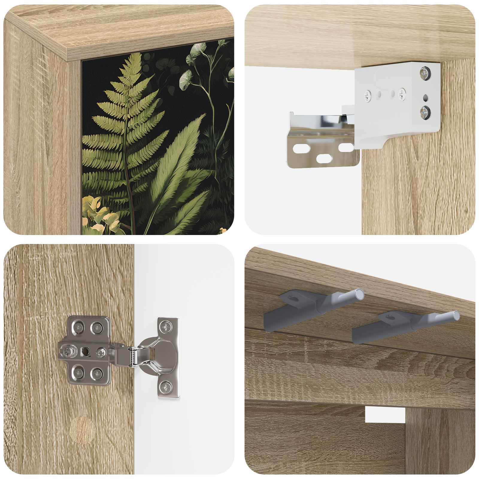 TV ormar za montažu na zid RHENEN 102 x 33 x 40 cm Hrast sonoma