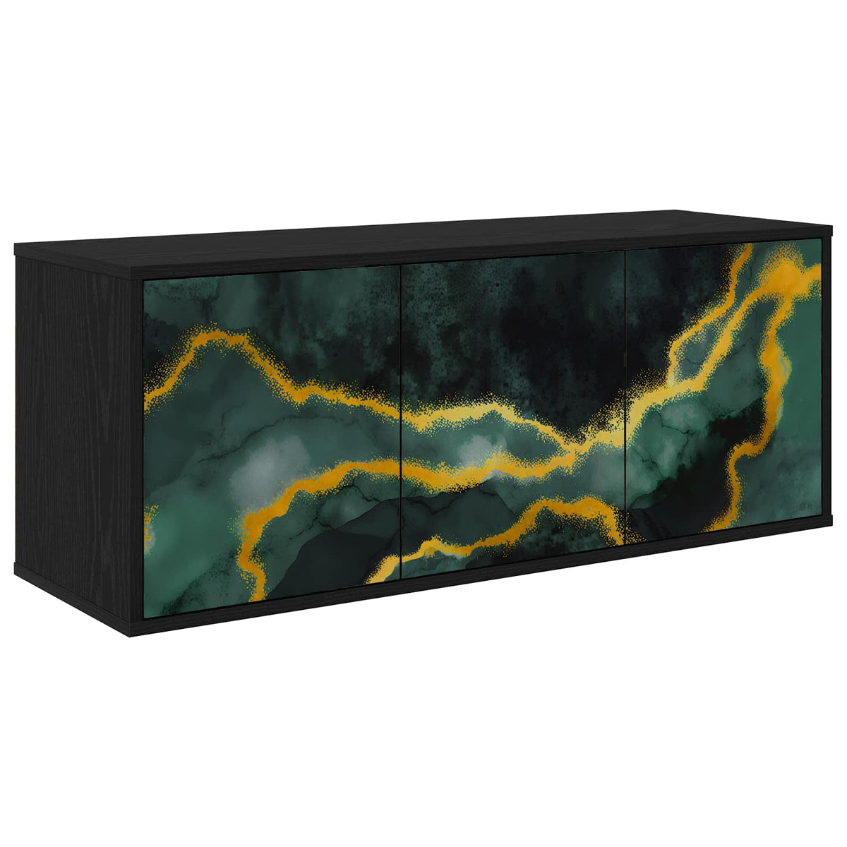 TV ormar za montažu na zid WIJHE 102 x 33 x 40 cm Crni hrast