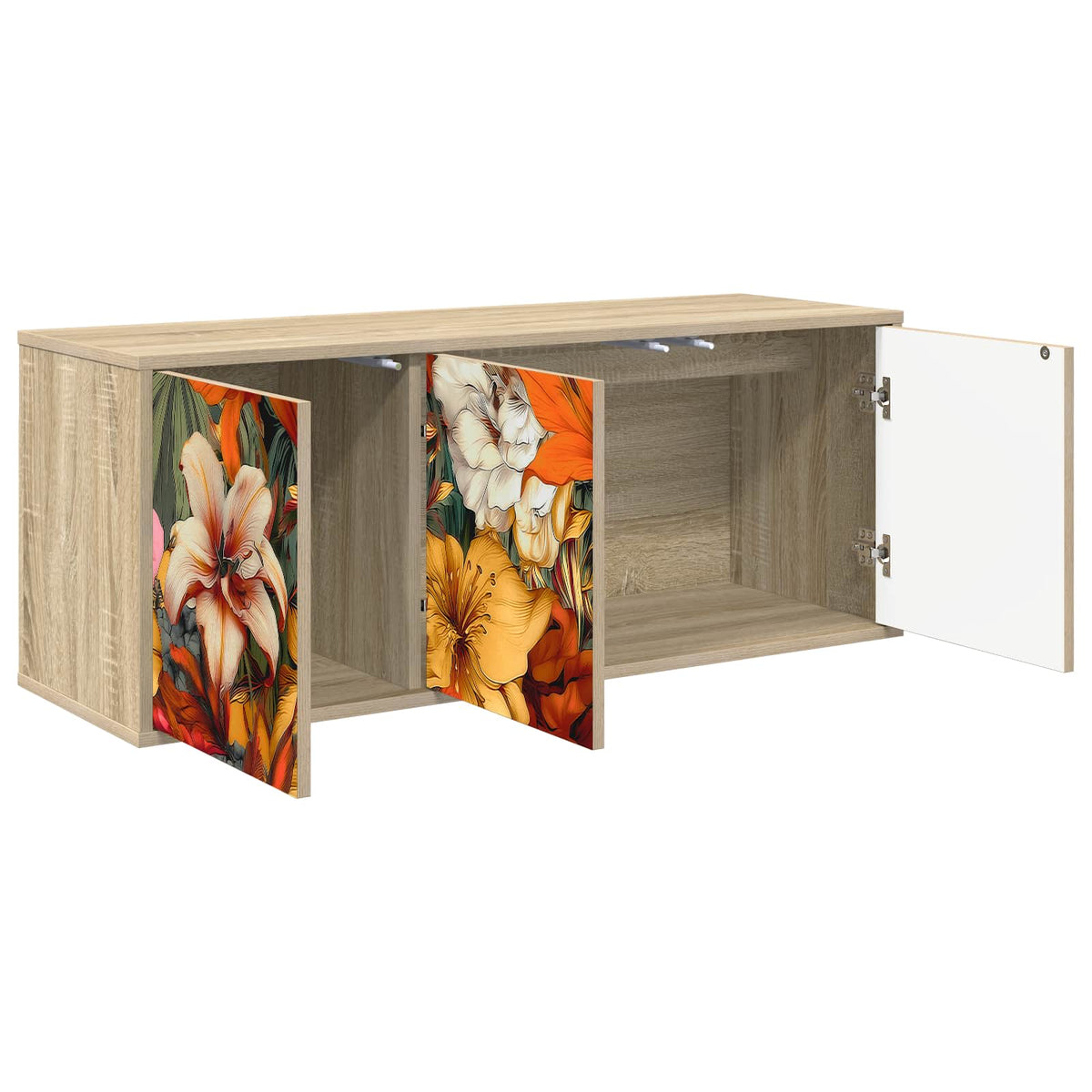 TV ormar za montažu na zid GENNEP 102 x 33 x 40 cm Hrast sonoma